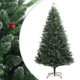 Árbol de Navidad artificial con bisagras y frutos rojos 180