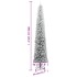 Árbol Navidad estrecho con soporte y nieve artificial PVC