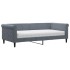 Sofá cama con colchón terciopelo gris oscuro 90x190