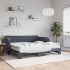 Sofá cama nido con colchón terciopelo gris oscuro 90x190