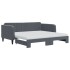 Sofá cama nido con colchón terciopelo gris oscuro 90x190