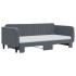 Sofá cama nido con colchón terciopelo gris oscuro 90x190