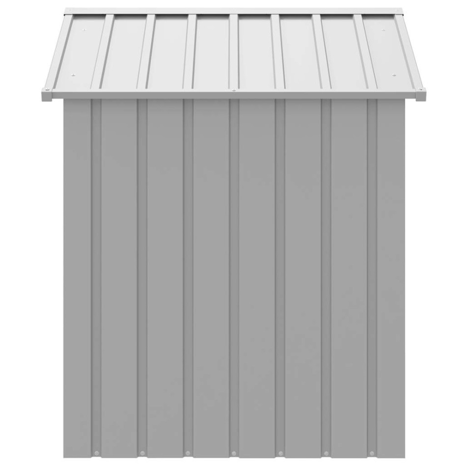 Caseta perros tejado acero galvanizado gris claro