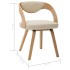 Sillas de comedor 2 uds madera curvada y cuero sintético