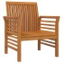 Sillones con cojines blanco crema 2 uds madera maciza de