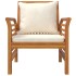 Sillones con cojines blanco crema 2 uds madera maciza de