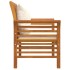 Sillones con cojines blanco crema 2 uds madera maciza de