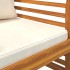 Sillones con cojines blanco crema 2 uds madera maciza de
