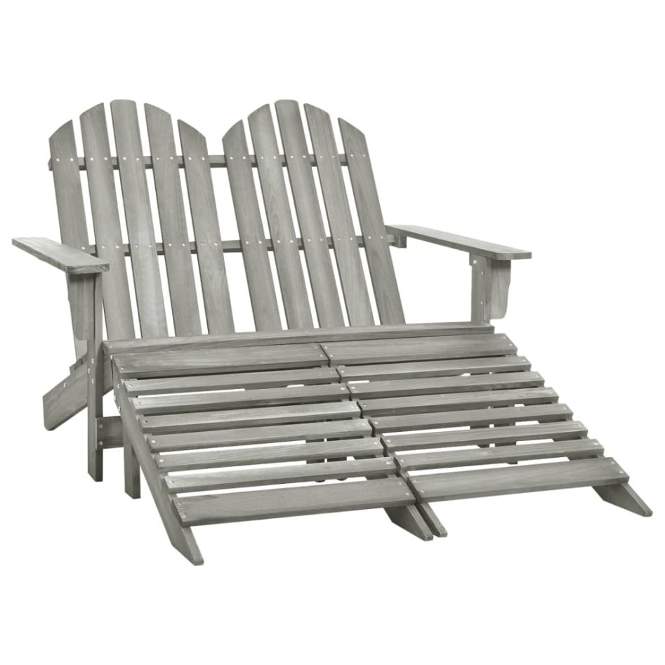 Silla Adirondack de jardín 2 plazas madera de abeto