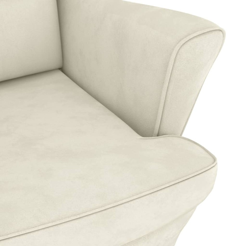 Silla mecedora patas de madera de caucho terciopelo color