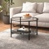 Mesa de centro vidrio templado negro y transparente 70