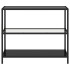 Estantería transparente y negro de vidrio templado 100x36x90