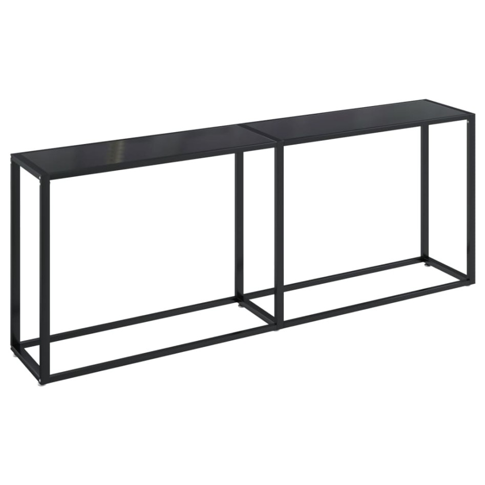 Mesa consola vidrio templado negro 200x35x75,5