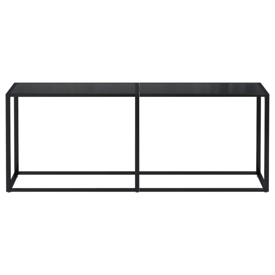 Mesa consola vidrio templado negro 200x35x75,5
