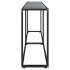 Mesa consola vidrio templado negro 200x35x75,5