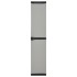 Armario de jardín con 3 estantes gris y negro 34x40x168