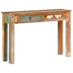 Mesa consola madera maciza reciclada 110x30x75 cm