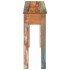 Mesa consola madera maciza reciclada 110x30x75