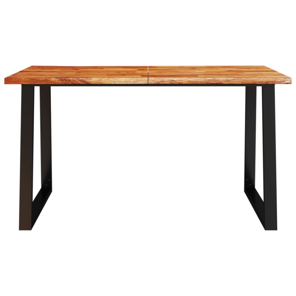 Mesa de comedor con borde vivo madera maciza acacia