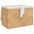 Cesto de ropa sucia con 3 secciones jacinto agua 75x42,5x52