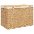 Cesto de ropa sucia con 3 secciones jacinto agua 75x42,5x52