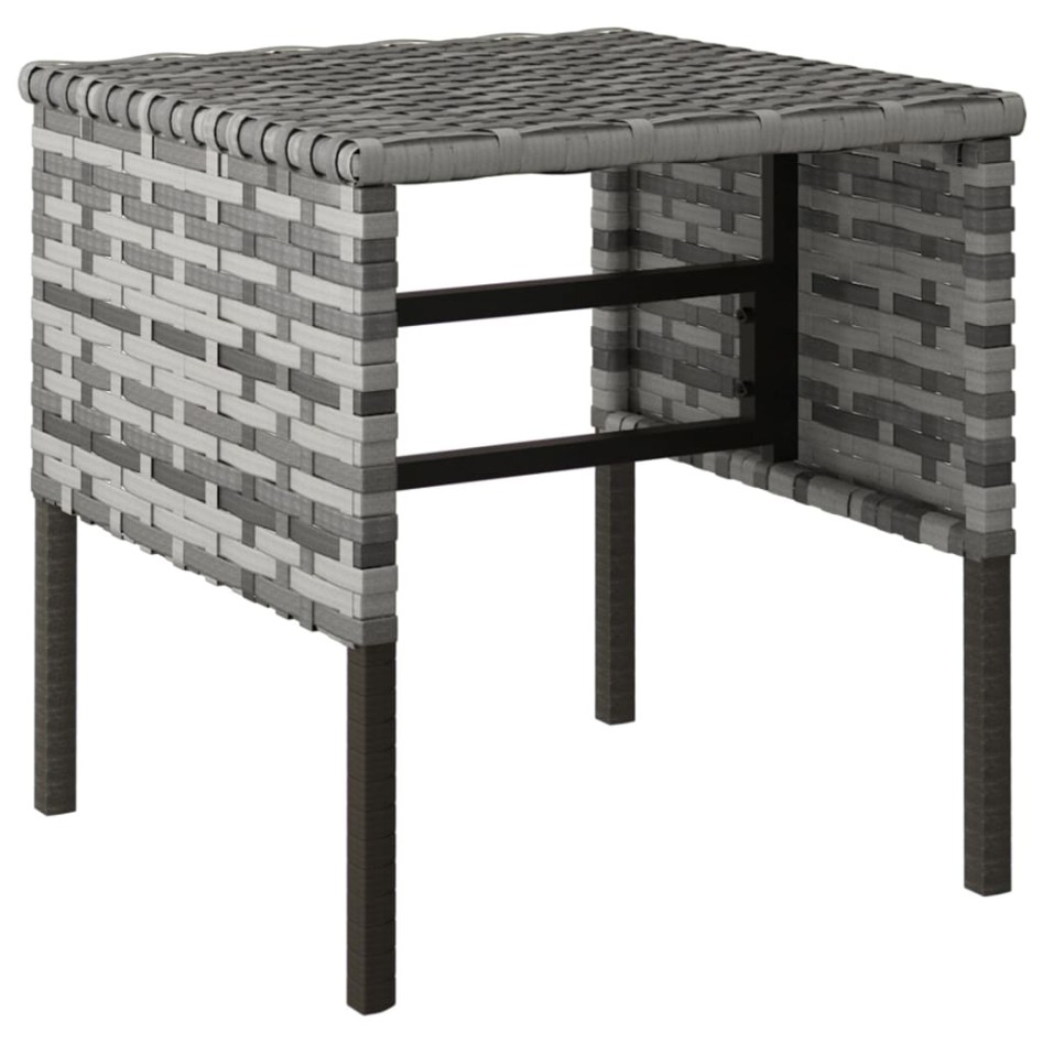 Taburetes de jardín 4 uds con cojines ratán sintético