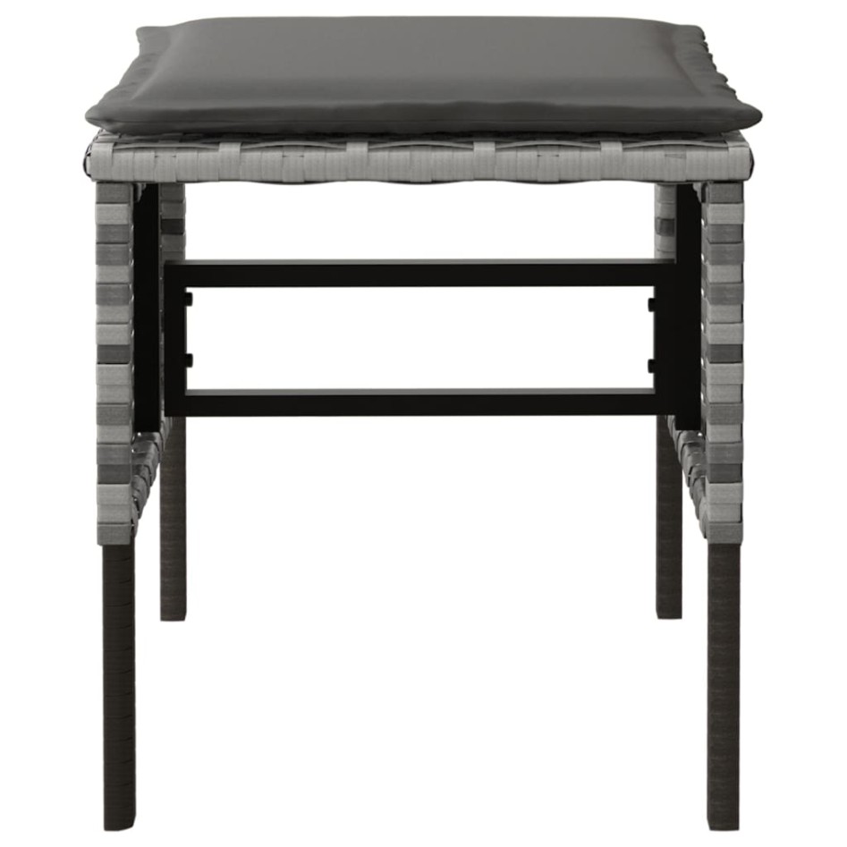 Taburetes de jardín 4 uds con cojines ratán sintético