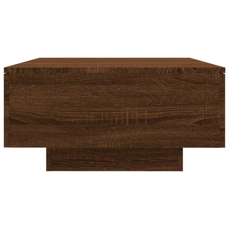 Mesa de centro madera contrachapada roble marrón 90x60x31