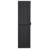 Armario de almacenaje de jardín ratán PP negro 65x45x172