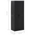 Armario de almacenaje de jardín ratán PP negro 65x45x172