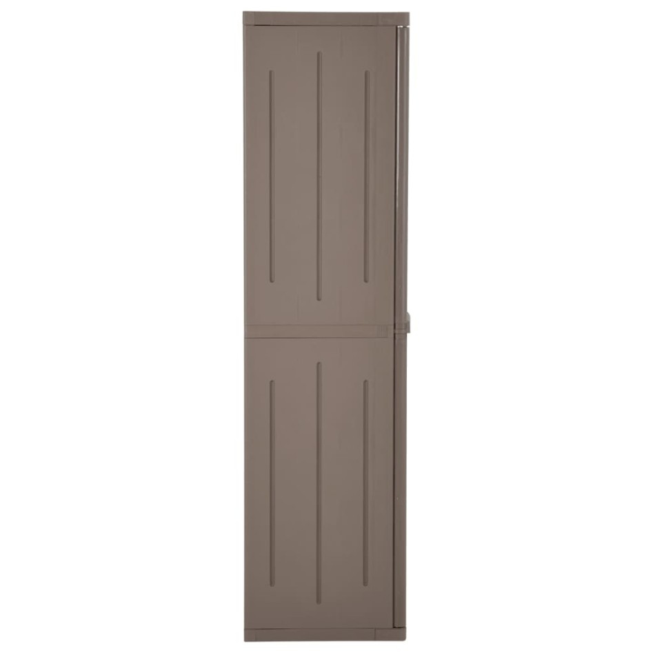 Armario almacenaje de jardín PP apariencia madera 65x45x172