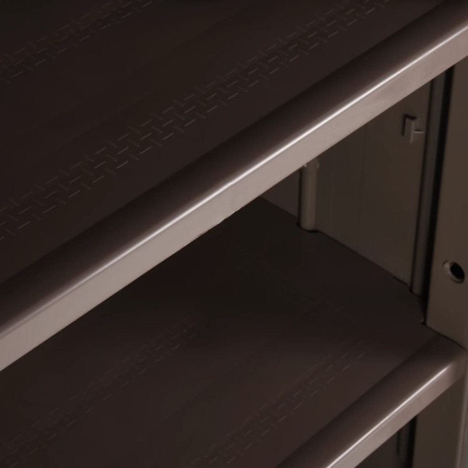 Armario almacenaje de jardín PP apariencia madera 65x45x172