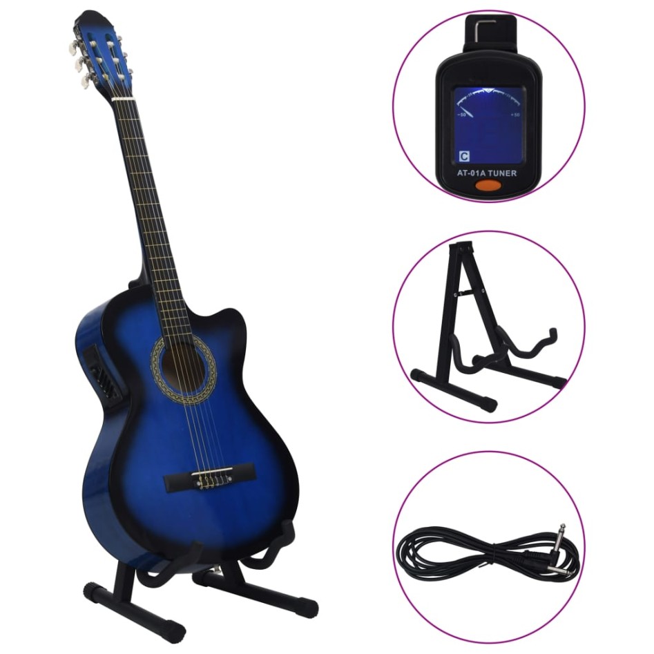 Set de guitarra occidental 12 pzas ecualizador y 6 cuerdas