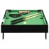 Mini mesa de billar negro y verde 92x52x19