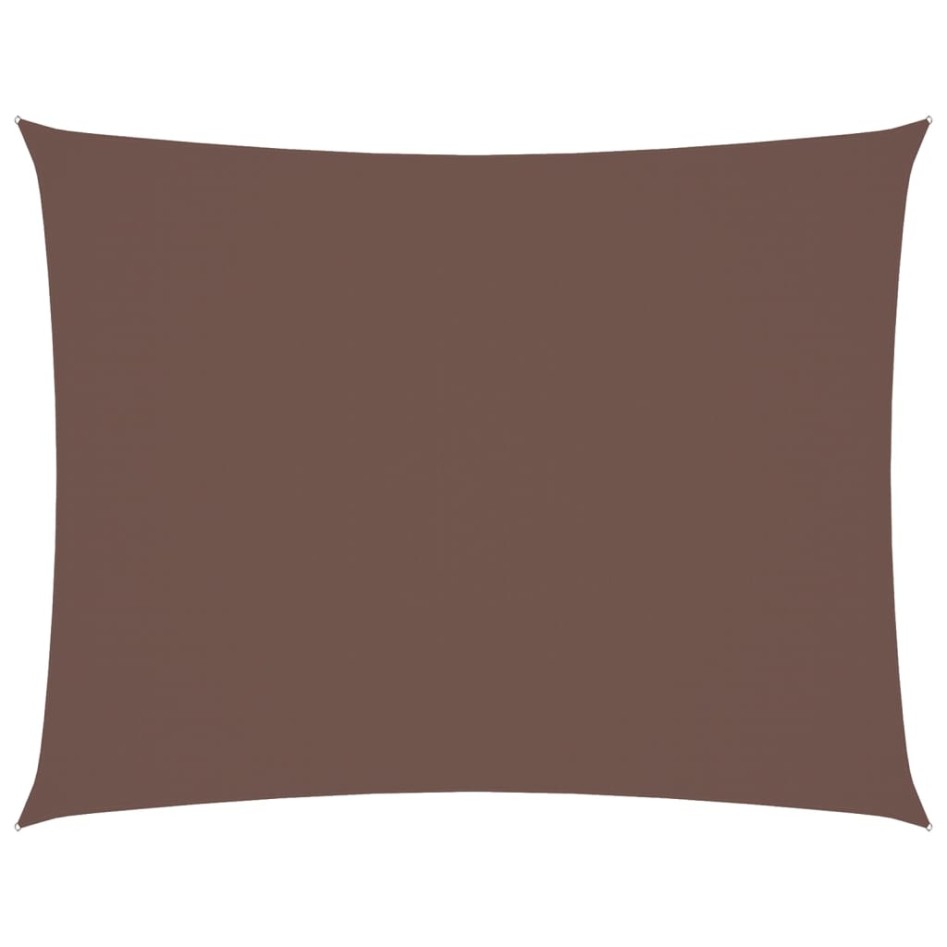 Toldo de vela rectangular tela Oxford marrón 6x7