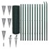 Set de euro valla acero verde 25x1,5