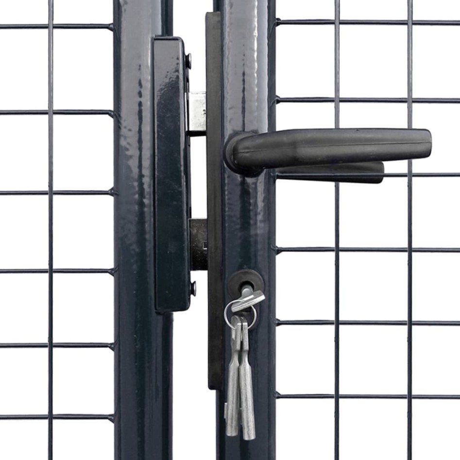 Puerta de malla de jardín acero galvanizado 400x150 cm