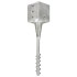 Picas de tierra 6 uds acero galvanizado plateado 12x12x56