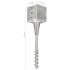Picas de tierra 6 uds acero galvanizado plateado 12x12x56