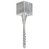 Picas de tierra 6 uds acero galvanizado plateado 14x14x58