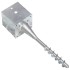 Picas de tierra 6 uds acero galvanizado plateado 14x14x58