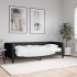 Sofá cama con colchón tela negro 90x190