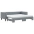 Sofá cama nido con colchón tela gris claro 80x200
