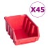 Kit de cajas de almacenaje 96 pzas paneles de pared rojo