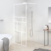 Mampara de ducha accesible vidrio ESG blanco 90x195 cm