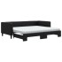 Sofá cama nido con colchón tela negro 90x190