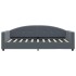 Sofá cama con colchón terciopelo gris oscuro 90x190