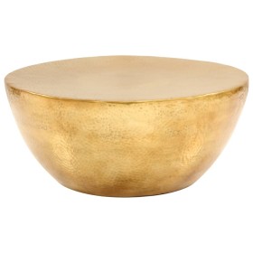 Mesa de centro de aluminio martillado latón 70x30