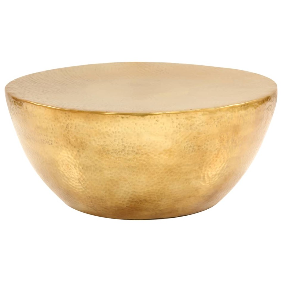 Mesa de centro de aluminio martillado latón 70x30