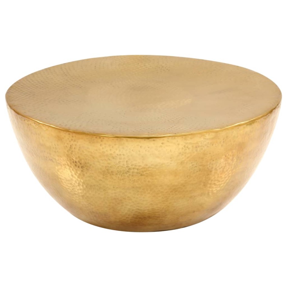 Mesa de centro de aluminio martillado latón 70x30